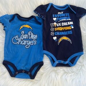 NFL Chargers Baby Bodysuit Set